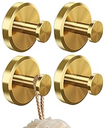 STWWO Shower Hooks for Inside Shower, Gold Suction
