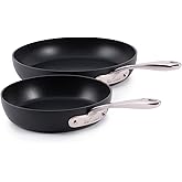 All-Clad HA1 Expert Hard Anodized Nonstick Fry Pan 2 Piece Set, 8" & 10" Induction, Oven Safe 500F, Kitchen Frying Pans, Skil