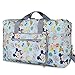 Fordicher Women Nylon Foldable Large Travel Duffel Bag Travel Tote Luggage Bag with Detachable Shoulder Straps for Vacation (Blue Mouse)