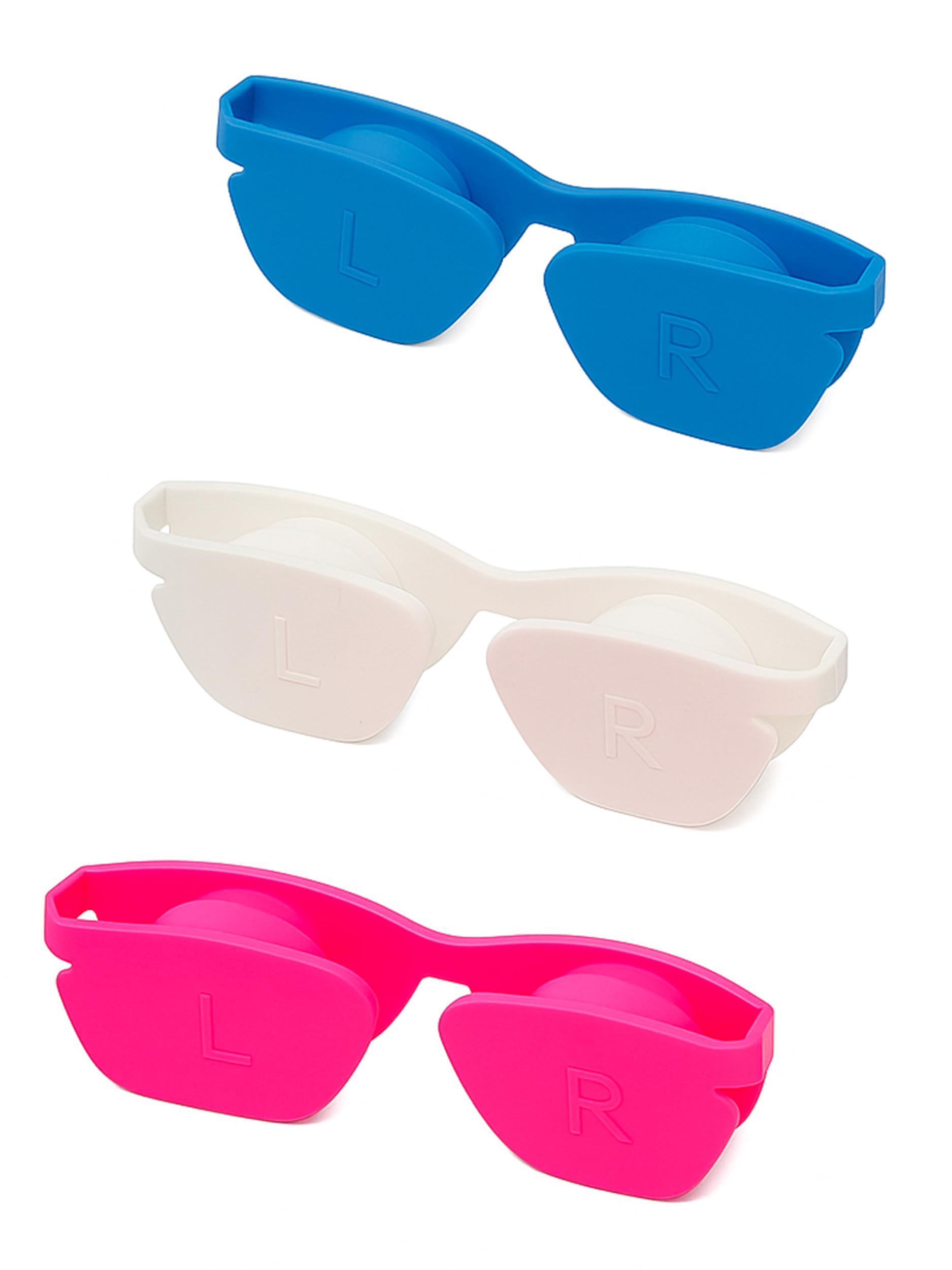 SPORTS WORLD VISION 3PC Sunglasses Design Contact Lens Case | Flip Top Flat Optishade Colored Contact Lens Holder | Cute Travel-Friendly Contact Lens Solution Case Box with Multiple Colors