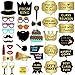 Korlon Christmas Photo Booth Props, s, gold black
