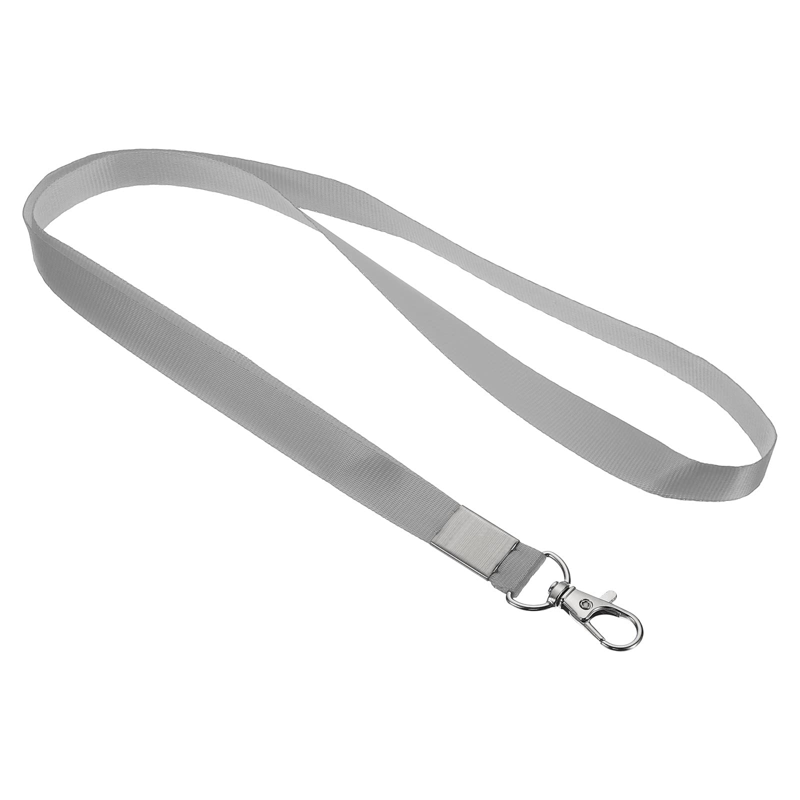 PATIKIL 17" Neck Lanyards, 5 Pack 0.6" Width Flat Strap Lanyard with Swivel Hook Clip for Name Tag Badges Holder ID Card Keys, Grey