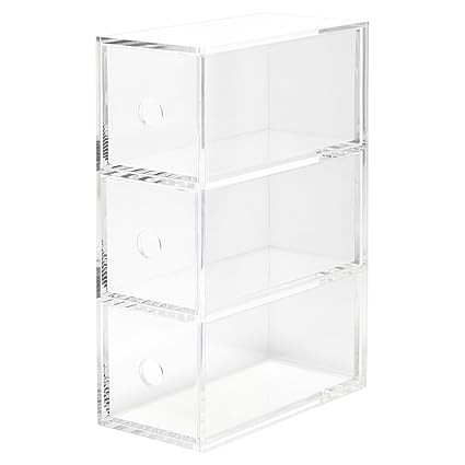 Muji Acrylic Cubby Box 3 Drawer Unit Amazon Co Uk Kitchen Home