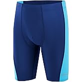 Runhit Boys' Swim Jammers Youth Competitive Swimsuit UPF 50+ Quick Dry Athletic Compression Swimming Shorts