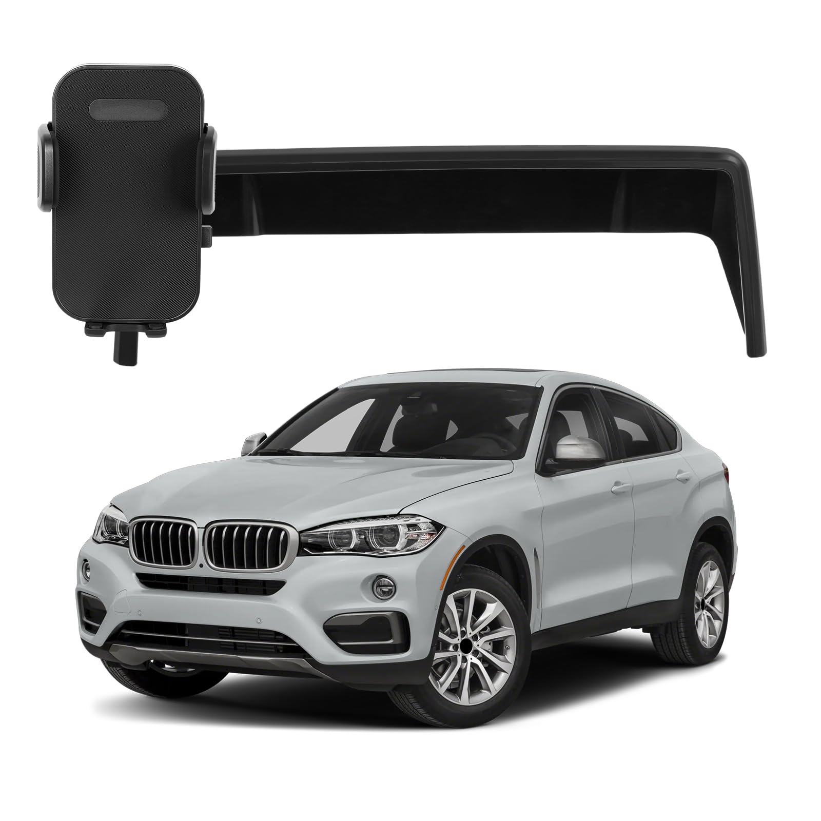 Photo 1 of 10.3Inch Car Phone Holder Mount Compatible with BMW X5/F15 2014-2018 & X6/F16 2015-2019 Accessories Custom Fit Screen & Mobile Phone Stand 360°Adjustable Cell Phone Car Decoration Mods Car