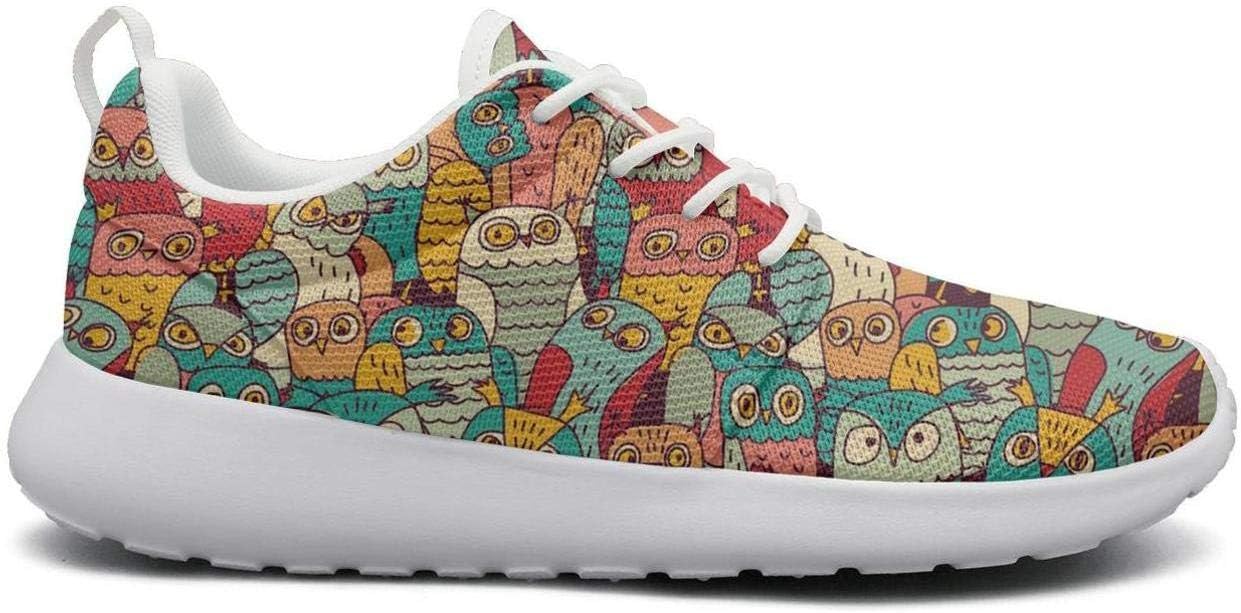 rttyl et67u67 soft sneaker womens ladies fashion cute owl eagle outdoor running shoes