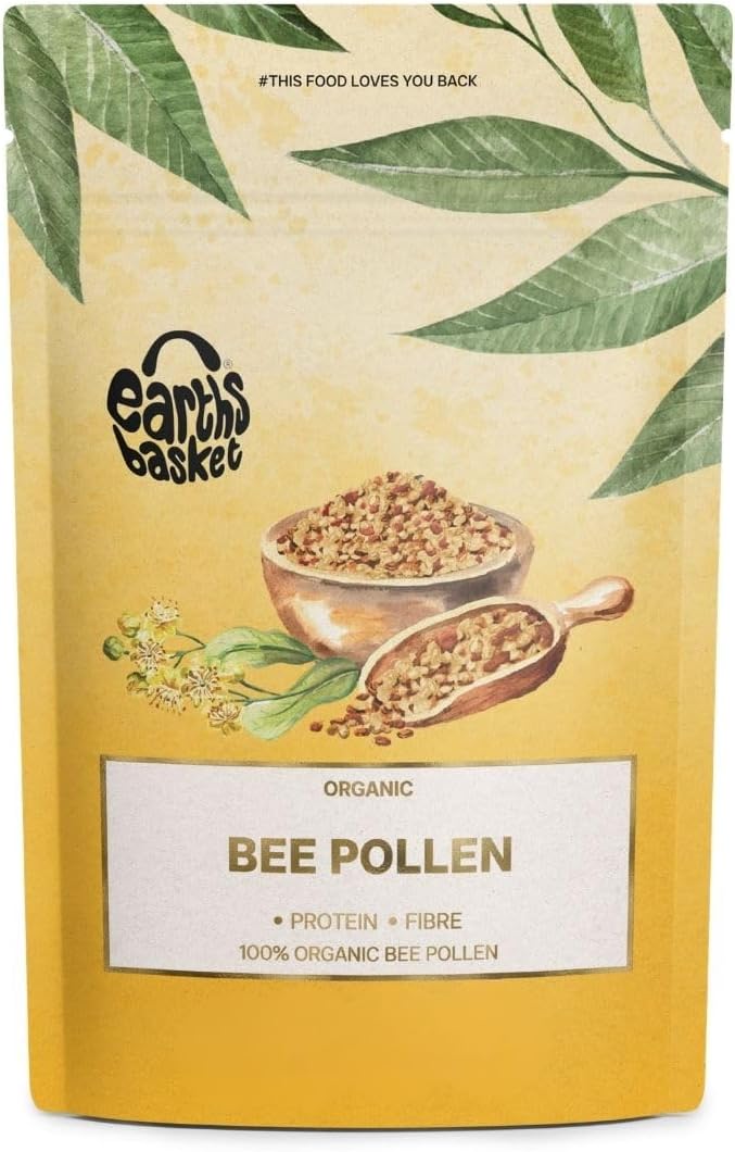 Earths Basket Organic Raw Bee Pollen Granules 75g - Spanish & Ethical