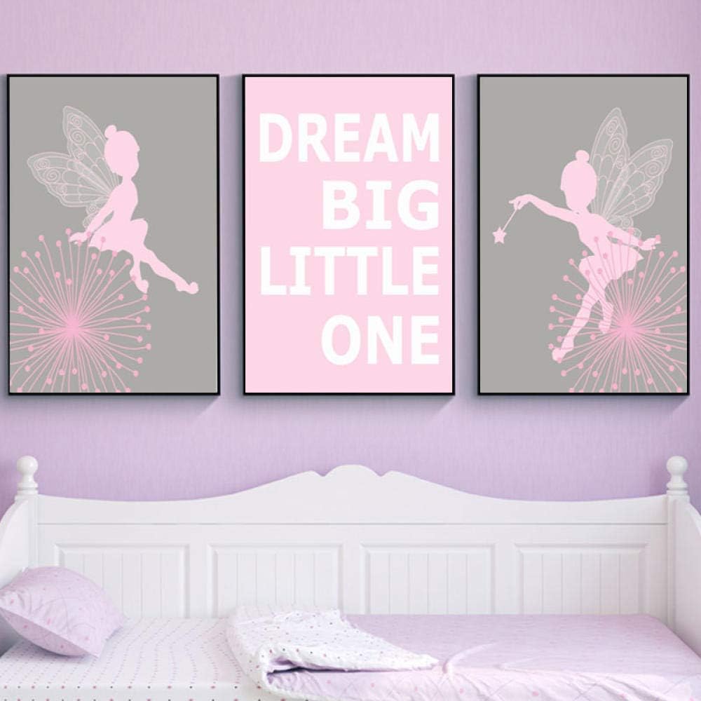 Impressions Pour La Chambre De Bebe Fille Chambre Denfant Decor 30x40cmx3 Pcs Peintures Pas De Cadre Mysy Affiches De Toile Murales De Fees Pour Filles Impressions Sur Toile Tableaux