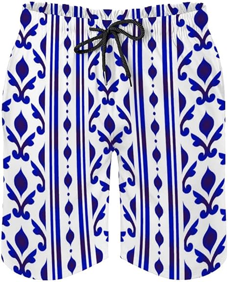 MayBlosom Pantalones cortos de playa para hombre, porcelana china
