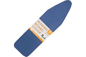 SAVUK Ironing Board Cover and Pad with Standart Size Adjustable Elastic Edge Fit, Extra Thick Padding, Heat Reflective, Non Stick Scorch and Stain Resistant, (Blue)