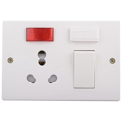 Anchor 14619 Penta 5 In 1 Combined Box 2 Hole Switch, 20 Amp, White