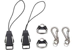 Create idea 6Pcs Camera Strap Quick Release Loops Clips Connector Multi-Functional Keychain Kit for Keys Hand Sanitizer ID Ca