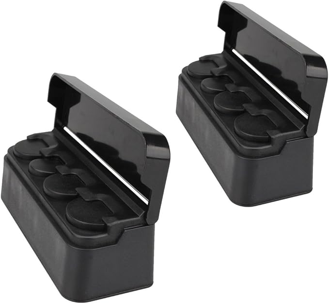 Soleebee Black Portable Auto Car Coin Holder Storage Box Coin Organizer
