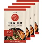 Zestify Brasa Roja Taco Seasoning Packets &ndash; Fire-Roasted Tomato Mexican Spice Blend for Tacos, Rice, Fajitas, Enchiladas &amp; Soups | Gourmet Dry Mix (4 Single-Use 1 oz Pouches)