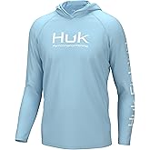 HUK Mens Pursuit Vented Long Sleeve Hoodie, Fishing Shirt with Hood