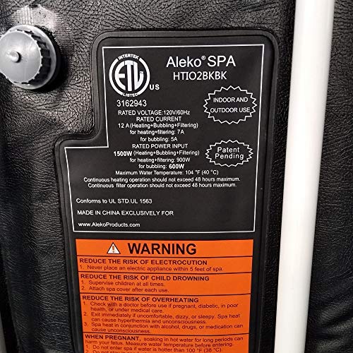 ALEKO Oval Inflatable High Powered Bubble Jetted Hot Tub Spa with