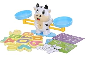 Healeved Montessori Math Balance Cow Scale for, Counting and Arithmetic Learning Game, Preschool Stem