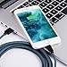 Liwin Lightning Cable,3Pack 6FT Nylon Braided iPhone Cable Cord Certified to USB Charging Charger for iPhone 7/7 Plus/6/6 Plus/6S/6S Plus,SE/5S/5,iPad,iPod Nano 7 ( Black&Blue)
