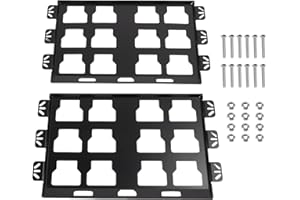 GOWENIC 2 Pack Stainless Steel Mounting Plates for Milwaukee Packout Toolbox, Heavy Duty Tool Box Bracket, Universal Compatib