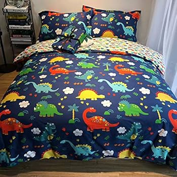 Amazon.com: Jumeey Kids Duvet Cover Set Twin Dinosaur