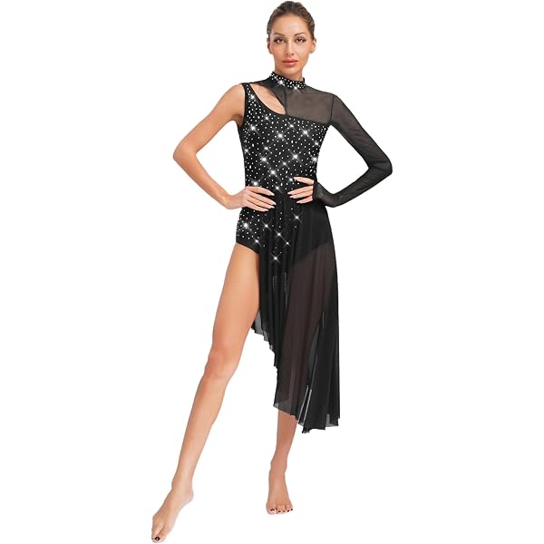 Hedmy Justaucorps Danse Femme Paillettes Et Plumes - Body Latine Salsa Jazz Scintillant Pour Spectacles