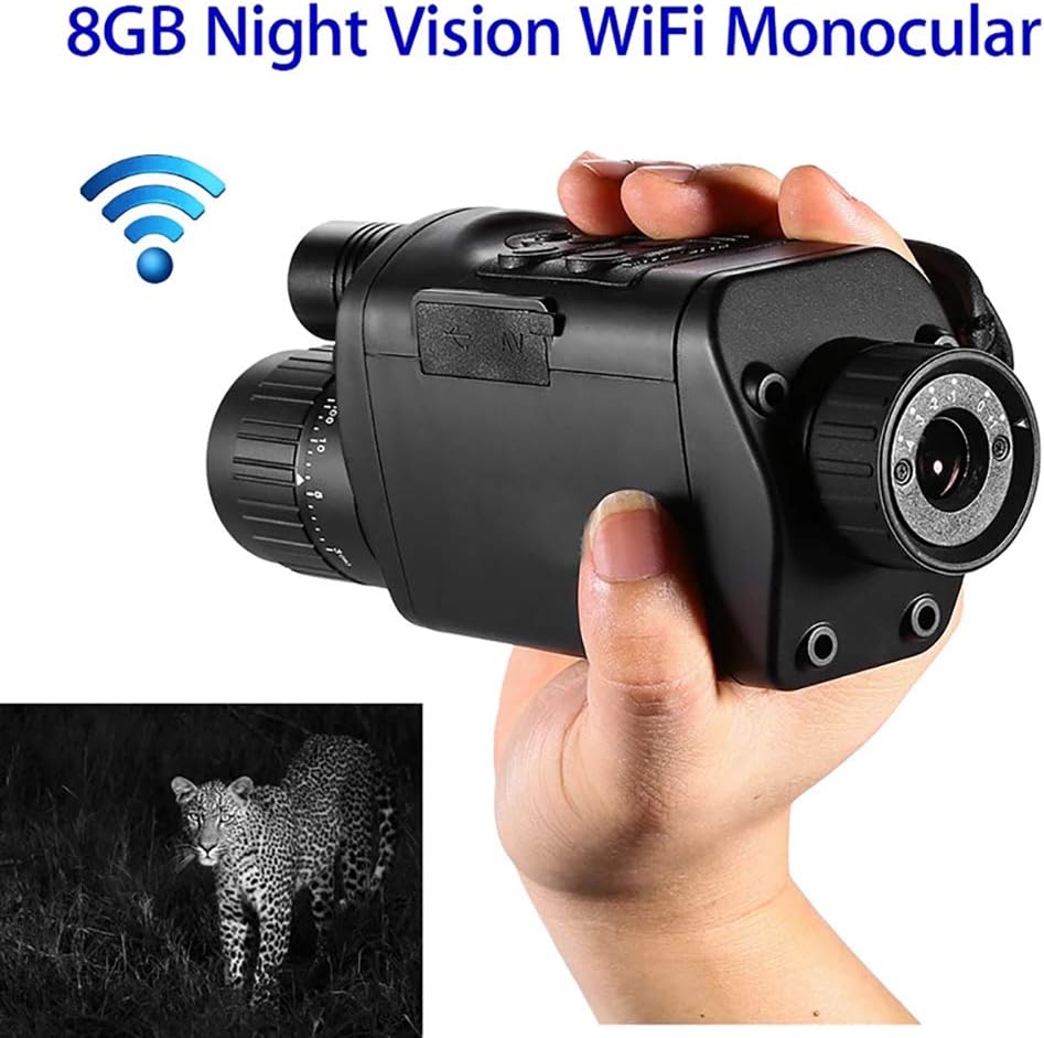 YTBLF Digital Monocular, 1280 720 3.5 x 10 Infrared Monocular, Compatible with iOS Android apps for Watching Birds, Football Matches, etc.