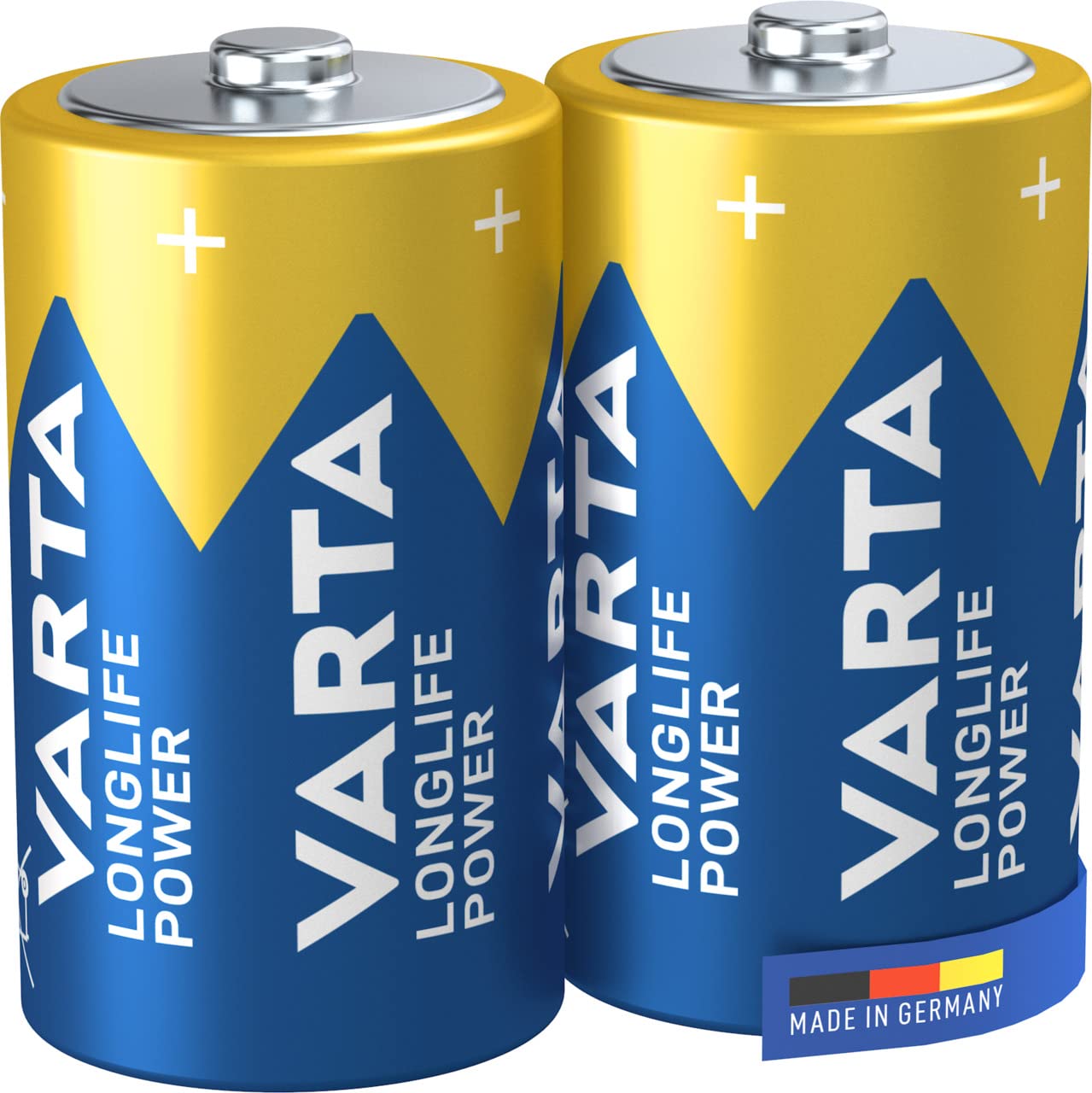 VARTA Longlife Power D Mono LR20 Alkaline Battery (2-pack) - Made in Germany - ideal for toys, torches, CD players and other battery-powered devices