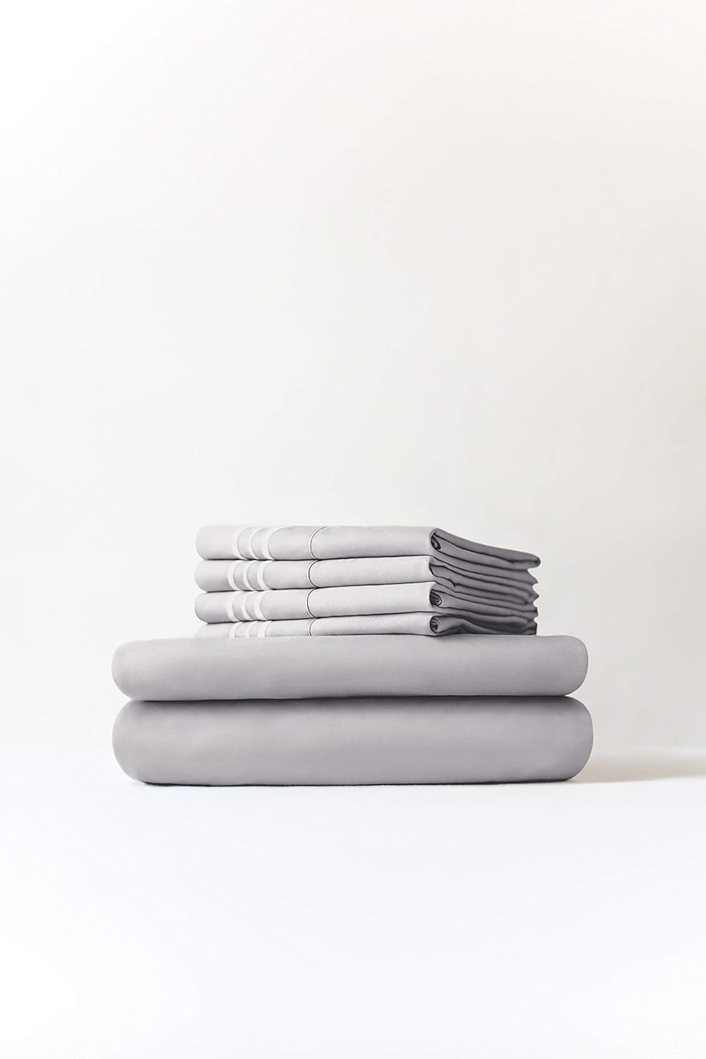 Queen Size Sheet Set - 6 Piece Set - Hotel Luxury Bed Sheets - Extra Soft - Deep Pockets - Easy Fit - Breathable & Cooling Sheets - Wrinkle Free - Grey - Light Grey Bed Sheets - Queens Sheets - 6 PC: Home & Kitchen