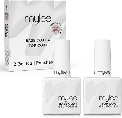 Mylee MyGel Top & Base Coat 2x10ml UV/LED Soak-Off Gel Finish