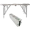 GaeaAuto Portable Folding Scaffolding Platform Work Bench Scaffold Step Ladder with Adjustable Height and 882 lbs Max Load