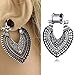 6 pairs Woman Surgical Stee Dangle Gauges Ear Tunnels 00g Kit Piercing Earrings Plugs Stretcher 2G-00G Eyelet Double Flare (10mm=00g)