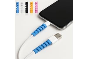 20 Pcs Silicone Phone Charger Protectors, Spiral USB Cable Charger Protectors for Cords, FlexibleCharger Saver Wire Covers, M