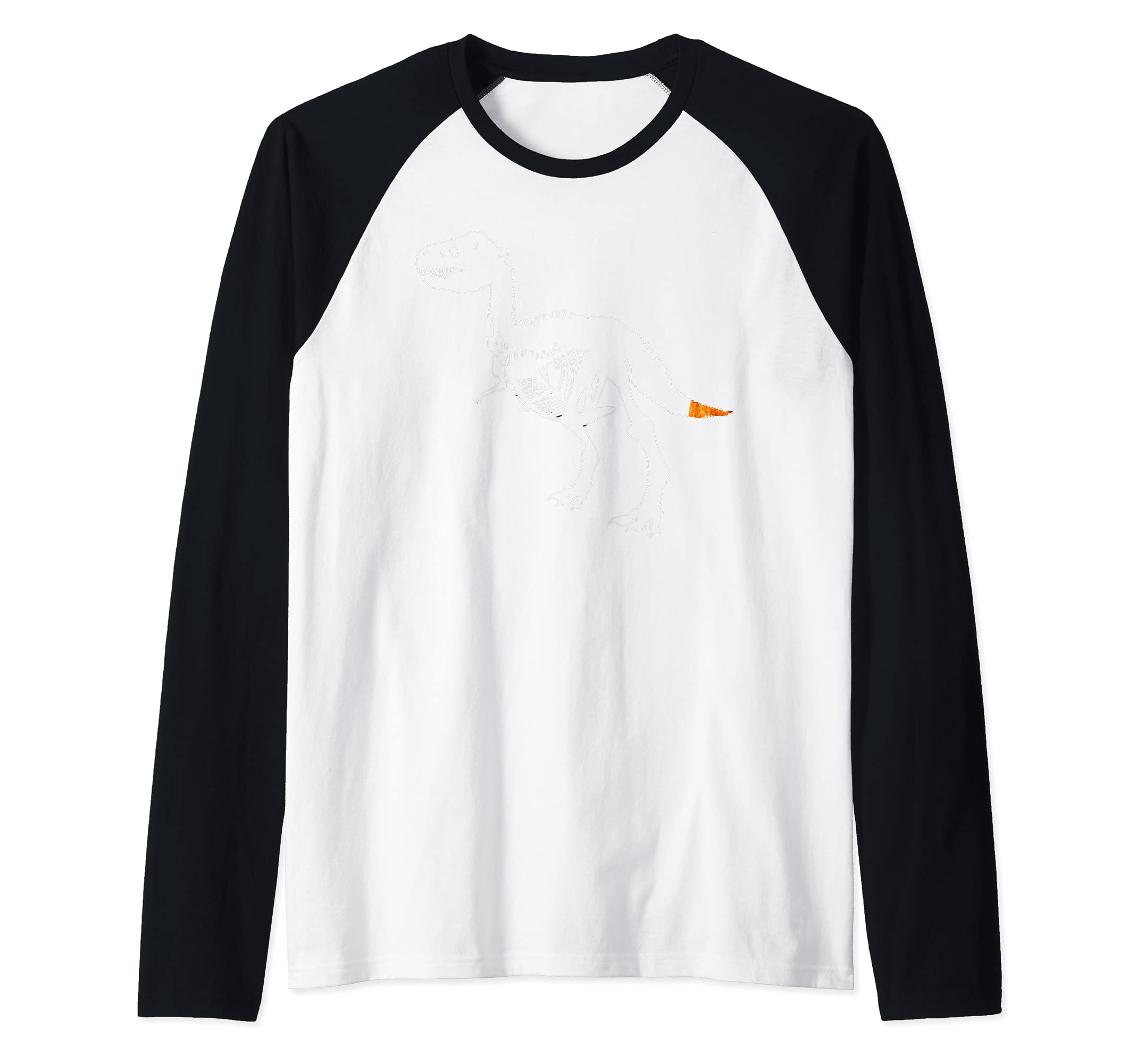 Tyrannosaurus Rex Animal T-Rex Creepy Dinosaur Raglan Baseball Tee