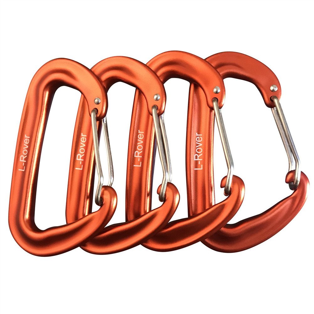 Photo 1 of L-Rover Carabiner,12KN Lightweight Heavy Duty Carabiner Clips,Aluminium Wiregate Caribeaners for Hammocks,Camping, Key Chains, Outdoor and Gym etc,Hiking & Utility