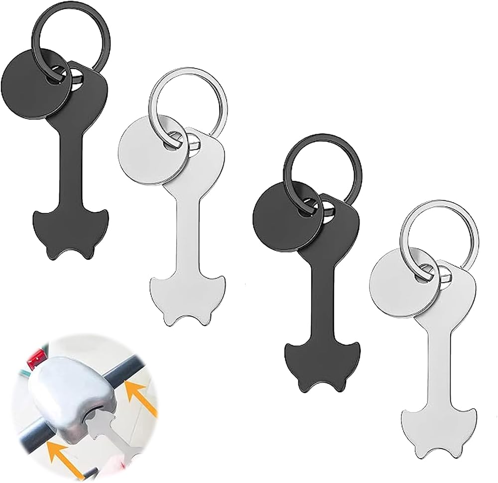 Asheyya 4 Set Trolley Key Release Tool Stainless Steel Token