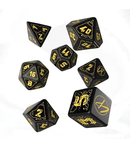 Amazon.com: Q-Workshop Cyberpunk Red Dice Set Danger Zone, Various