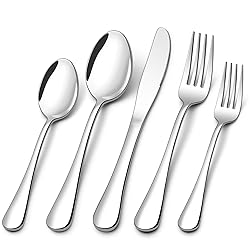 60 Piece Silverware Set for 12, Stainless Steel