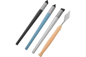 SHERCHPRY Artist Blending Sponge Pens Set with Soft Head Sponge and Scraper, Oil Pastel Blending Tools