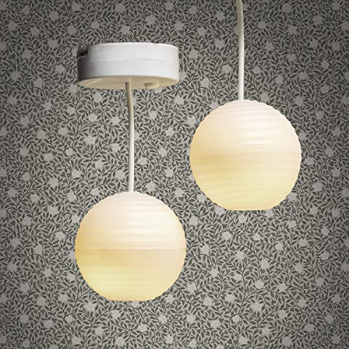 LUNDBY Puppenhaus Beleuchtung Set, 2-teiliges Puppenhaus Zubehör als Deckenlampe hängend – Puppenhaus Kugelleuchten… – Bild 3