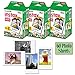 Xtech accessories Kit for Fujifilm Instax Mini 9/8 Camera includes: 3 x Fujifilm INSTAX Mini Film Pack (60 Sheets total), 60 Colorful Mini 9 Sticker Frames, Colorful plastic & paper frames + More