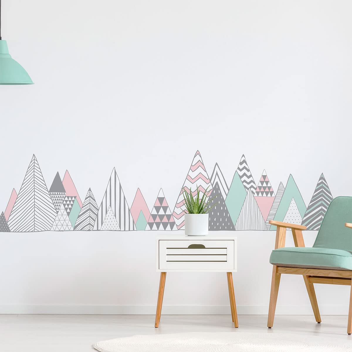 VIRUNGA Giant Scandinavian Mountains Wall Sticker 70 x 115 cm