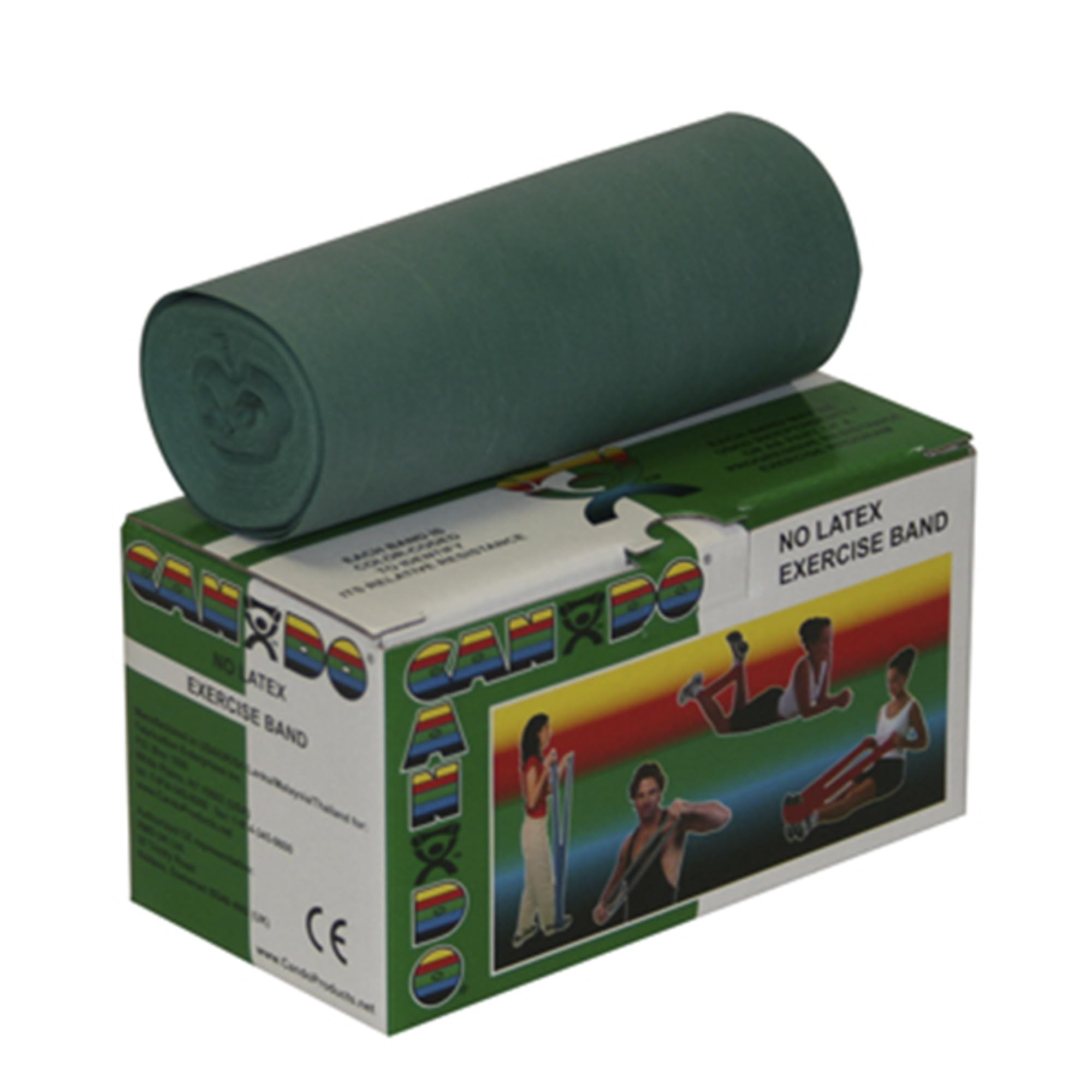 CanDo Resistance band LATEX-free / training band / gymnastics band - 5.5 m - green (medium) - alternative to dumbbells — image 1