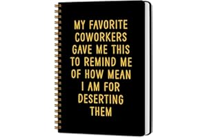 CQM Farewell Gifts for Coworkers Gold Hardcover Spiral Notebooks, My Favorite Coworkers Gave Me This Notebook College Ruled, Coworker Leaving Gift, Sarcastic Farewell Gift, Goodbye Gifts for Coworkers