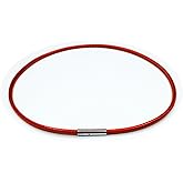 Glory Qin 3mm Red Leather Cord Chain Stainless Steel Rice Clasps Necklace Rope Chain 16 TO 28 Inch (28 Inch Red)