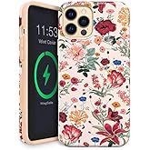 VELVET CAVIAR for iPhone 13 Pro Case - Compatible with MagSafe - 10ft Drop Tested - Vintage Floral Wildflowers