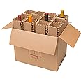 U-Haul Corrugated 12 Bottle Wine Shipping, Moving, & Packing Kit - Includes a 17-7/8” x 12-1/8” x 14-1/2” Box & Corrugated Protection Inserts