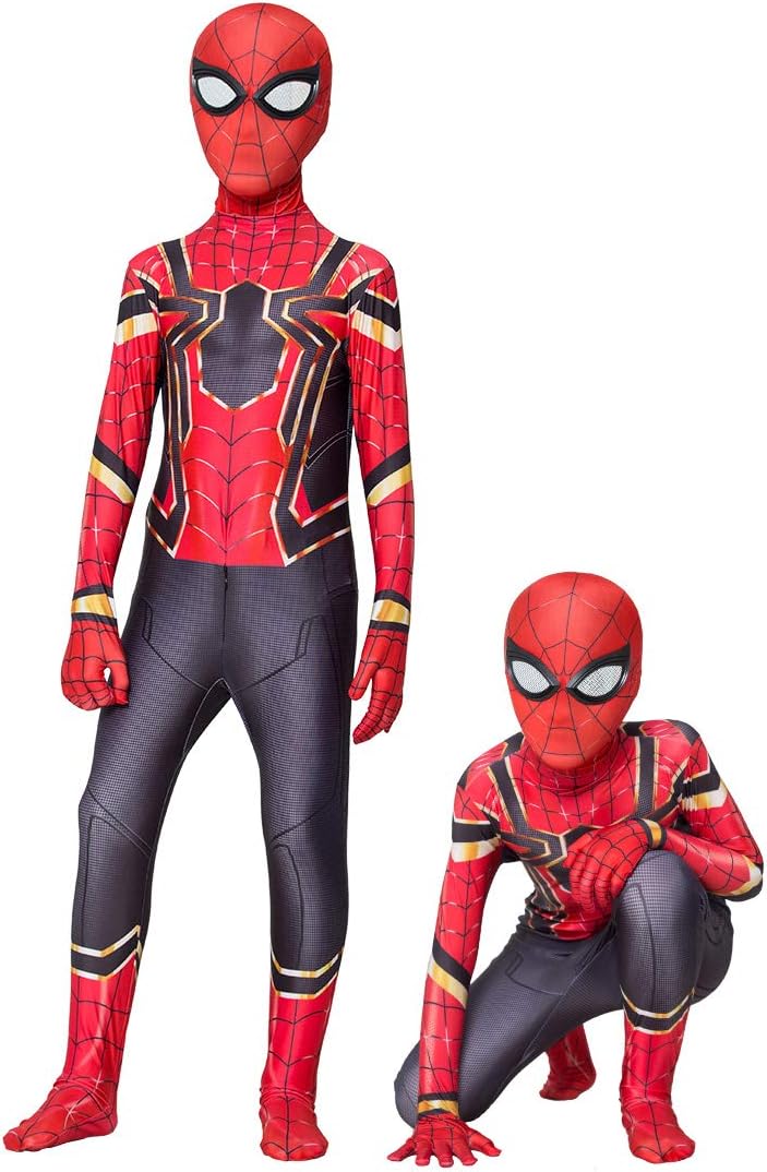 snow flying Kids Spandex Onesie 3D Zentai Suit Costume Cosplay Bodysuit Red