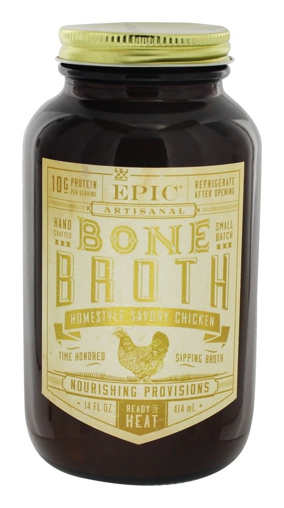 Epic Artisanal Bone Broth, Homestyle Savory Chicken, 14 oz.