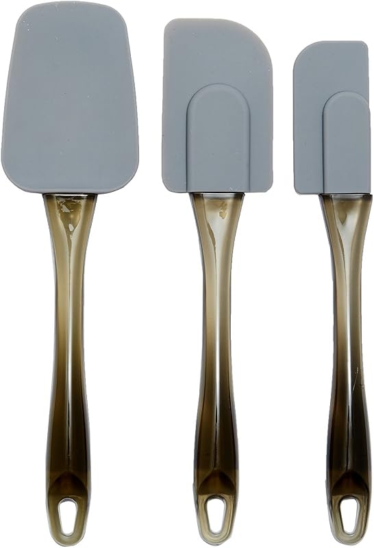 Rechteckig Teigschaber, Silikon, 3 teiliges Set, Grau — Foto 1 von 4