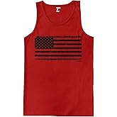 Distressed Black USA Flag - United States Men's Tank Top